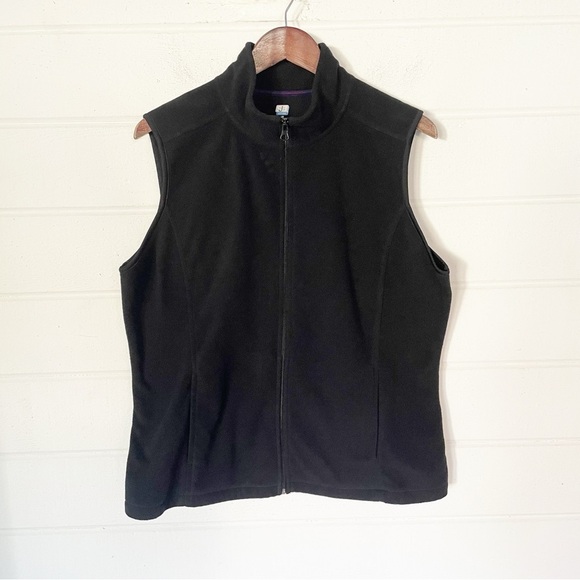 SJB Active Women’s Black Full-Zip Fleece Vest Size Large - Picture 1 of 7